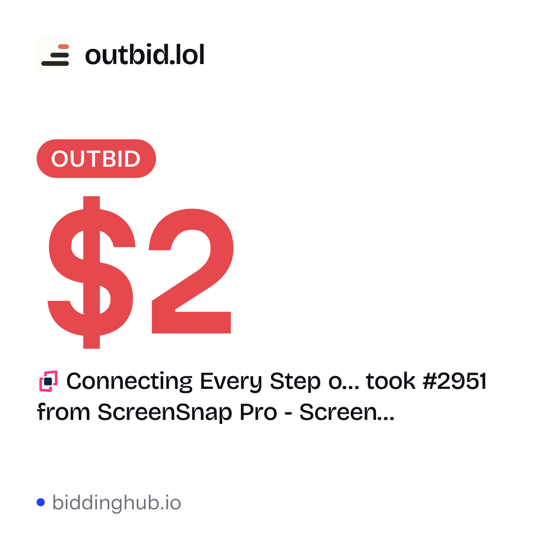 Connecting Every Step o… took #2951 from ScreenSnap Pro - Screen… on outbid.lol for $2.